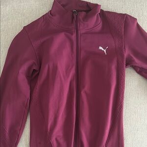 Puma Purple Athletic Jacket with Stand-Up Collar